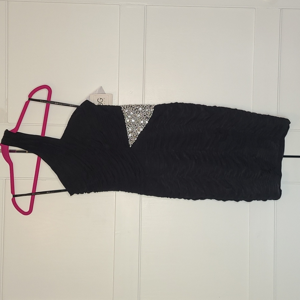 NWT Black one shoulder dress. BG Haute